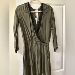 express green lace dress Kenzie Green Lace Cutout Maxi Dress main image 1